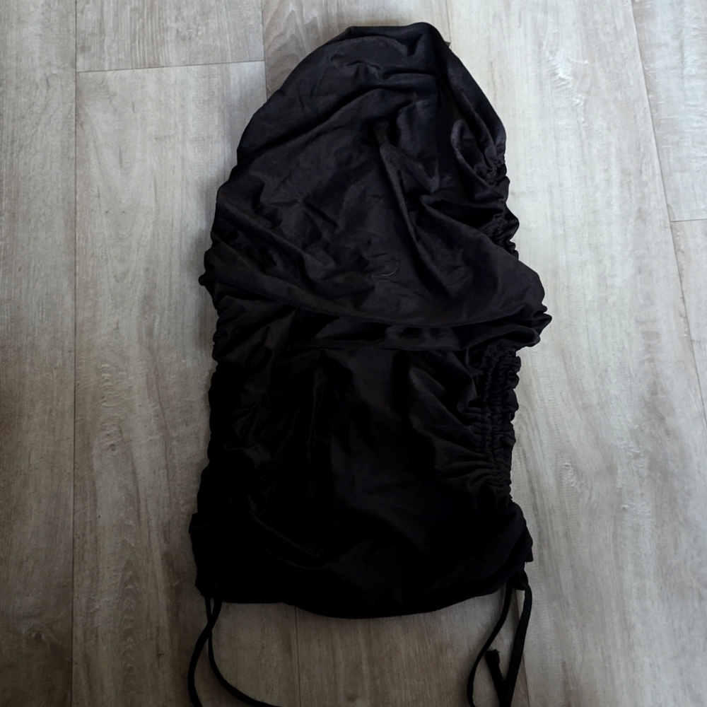 Strapless ruched dress